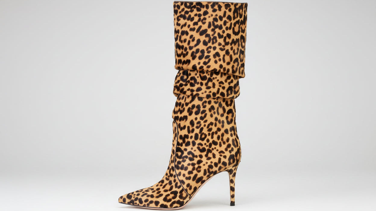 WYLD & CO Leopard Print Winter Boots