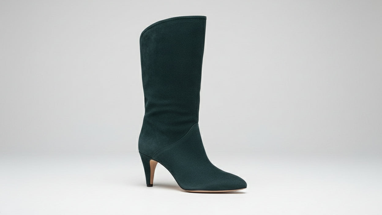 WYLD & CO Suede Tapered Heel Boots