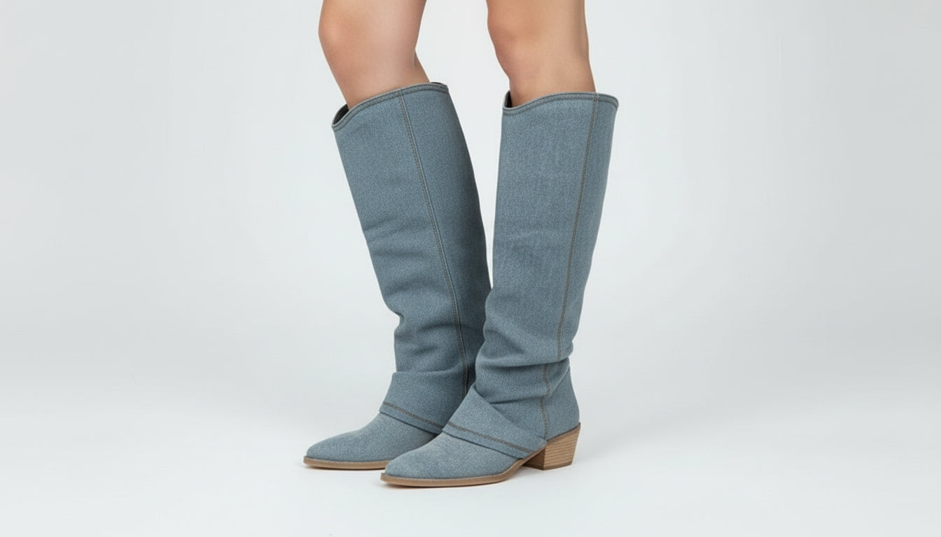 WYLD & CO Light Denim Boots