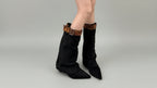 WYLD & CO Leppard Print Suede boots