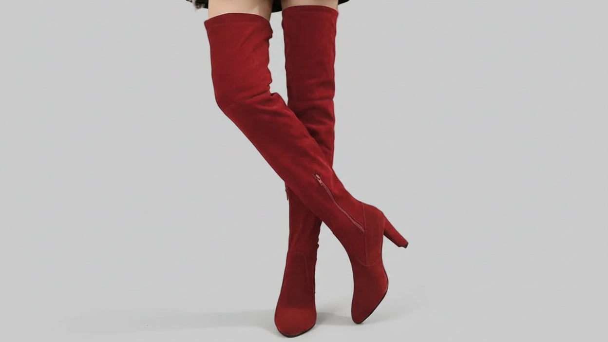 WYLD & CO Over-the-knee Suede Boots