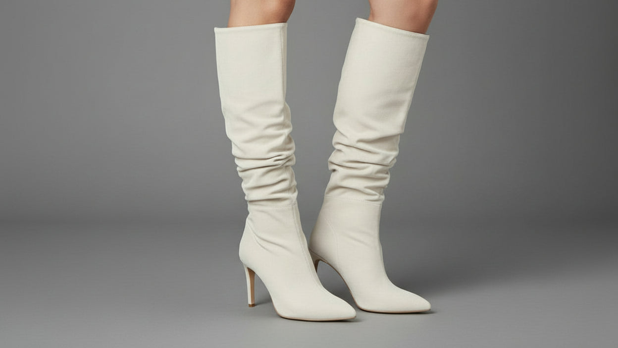 WYLD & CO Velvet Suede Tapered Heel